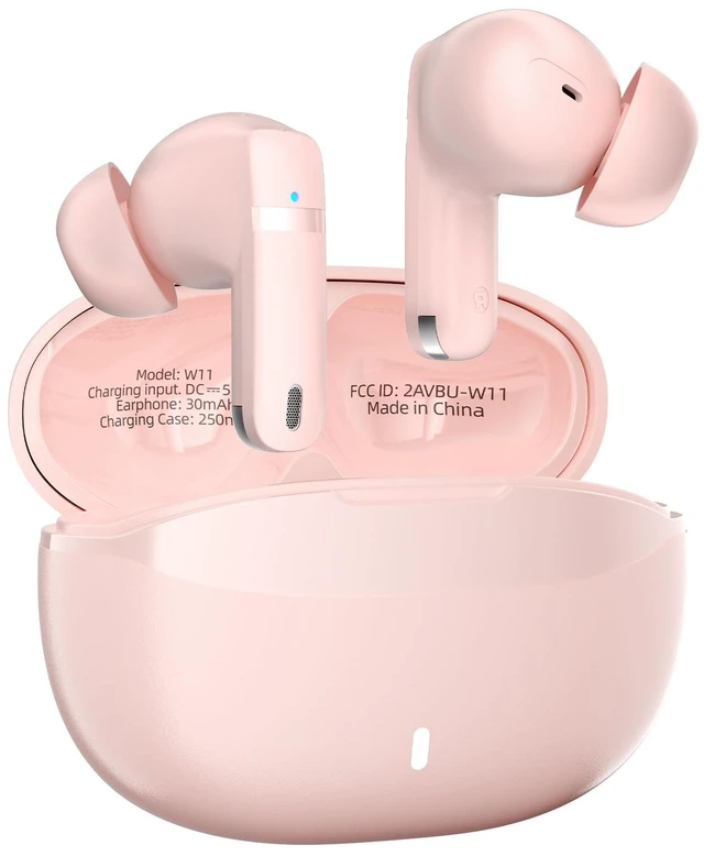 Main image of Wireless Earbuds, 100H Bluetooth 5.4 Headphones, ENC+ ANC Noise Cancelling Touch Control True Wireless Bluetooth Ear Buds,Stereo Deep Bass Bluetooth Headset for Sports/Workout/Gym(Pink)