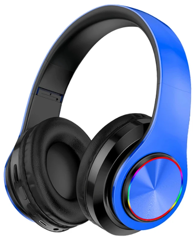 Main image of Wireless Bluetooth Headphones-Colorful Light,Stereo Foldable,Bluetooth 5.0,10 m Range,Stereo Surround,Built-in Microphone,Comfortable affixed Ears