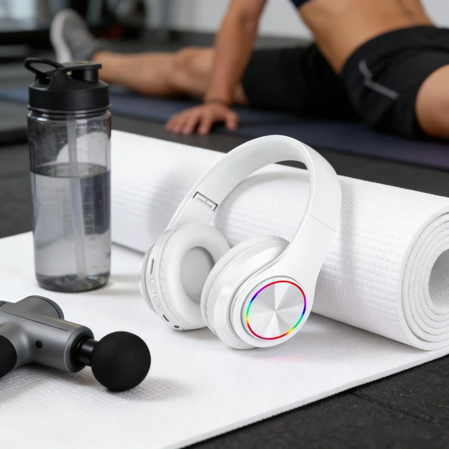 Alt view image 5 of 7 - Wireless Bluetooth Headphones-Colorful Light,Stereo Foldable,Bluetooth 5.0,10 m Range,Stereo Surround,Built-in Microphone,Comfortable affixed Ears
