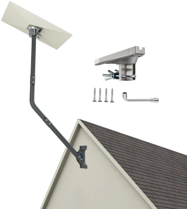 Main image of Starlink Standard 4/4 X Mount Kit, 51 in Adjustable J-Pole Aluminum Alloy Adapter and Reversible Steel Mast Install on Walls, Eaves or Roofs, Adjustable Bracket and Hardware Included