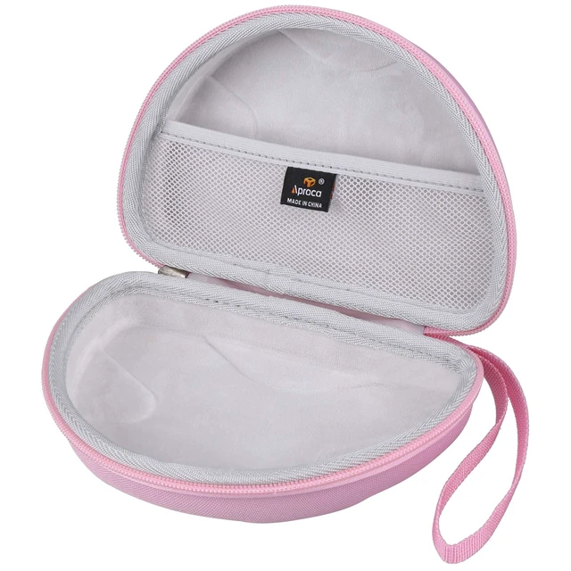 Alt view image 2 of 7 - Case for JBL Junior 320 / Junior 320BT / JR 300BT Kids Headphones -Pink Carrying Case, Water-resistant & Shock-resistant, Soft Inner Lining Protects Headphones, Mesh Pocket Stores USB Cables