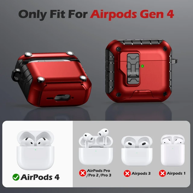 Alt view image 6 of 7 - Magnetic Automatic Lock for AirPods 5 & 4 Case with Phone Stand Compatible with Apple AirPods 5 &4 Case Cover with Cleaner Kit &Magsafe & Carabiner, Drop-proof,Powerful 360° Protection