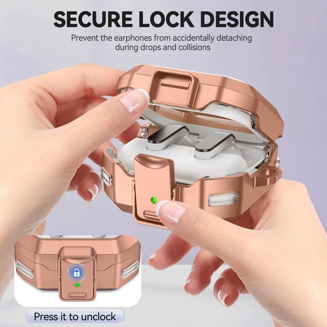 Alt view image 4 of 7 - Secure Lock for Galaxy Buds 4 Pro Case and Buds 4 Case Cover, Clear Soft TPU Case with Cleaner Kit and Keychain for Women Girlu, Cute Cover for Samsung Galaxy Buds 4/4Pro 2026