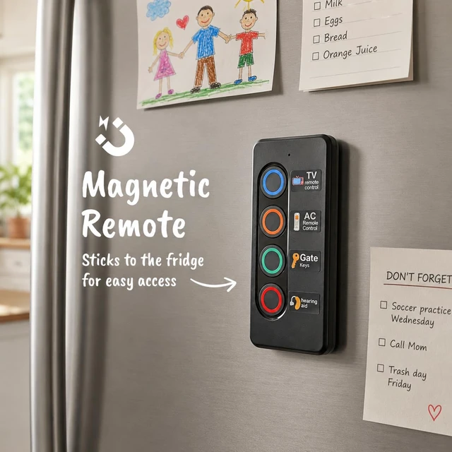 Alt view image 2 of 7 - Key Finder RF Item Locator Tags with Magnetic Transmitter, 131 Ft Range, 80 dB Beep, Wireless Remote Tracker for Keys, Wallet, Phone, TV Remote, No Smartphone Required, Perfect for The Elderly