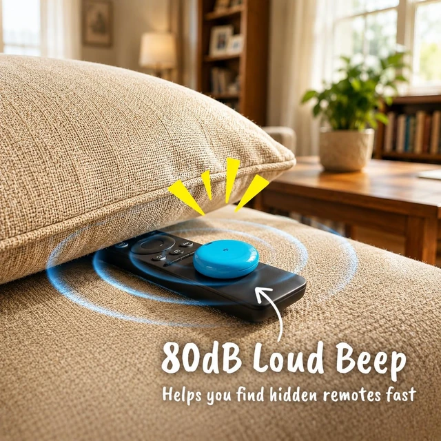 Alt view image 5 of 7 - Key Finder RF Item Locator Tags with Magnetic Transmitter, 131 Ft Range, 80 dB Beep, Wireless Remote Tracker for Keys, Wallet, Phone, TV Remote, No Smartphone Required, Perfect for The Elderly