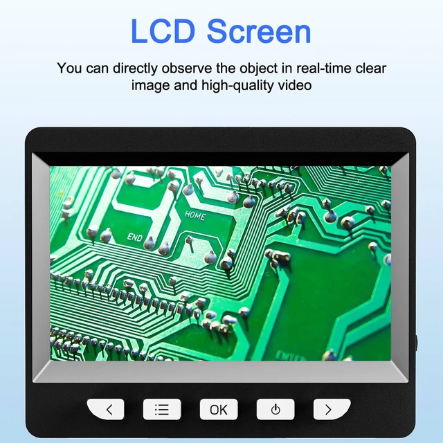 Alt view image 4 of 7 - 4.3" Digital Microscope for Adults, USB Coin Magnifier with 8 Adjustable Lights, 1000X Magnifying Glass, 1080P Resolution,Save Photos & Videos,Compatible with Windows/MacOS, White