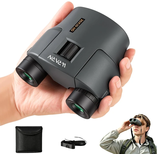 Main image of 20X30 Compact Binoculars for Adults Bird Watching Travel, Grey High Power, Low Light Vision, Large Eyepiece Easy Focus for Sightseeing Hiking Camping Cruise Concert