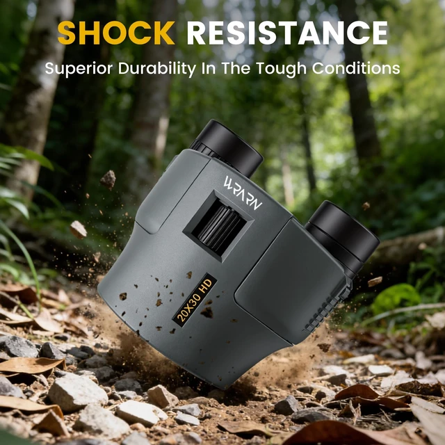 Alt view image 6 of 7 - 20X30 Compact Binoculars for Adults Bird Watching Travel, Grey High Power, Low Light Vision, Large Eyepiece Easy Focus for Sightseeing Hiking Camping Cruise Concert