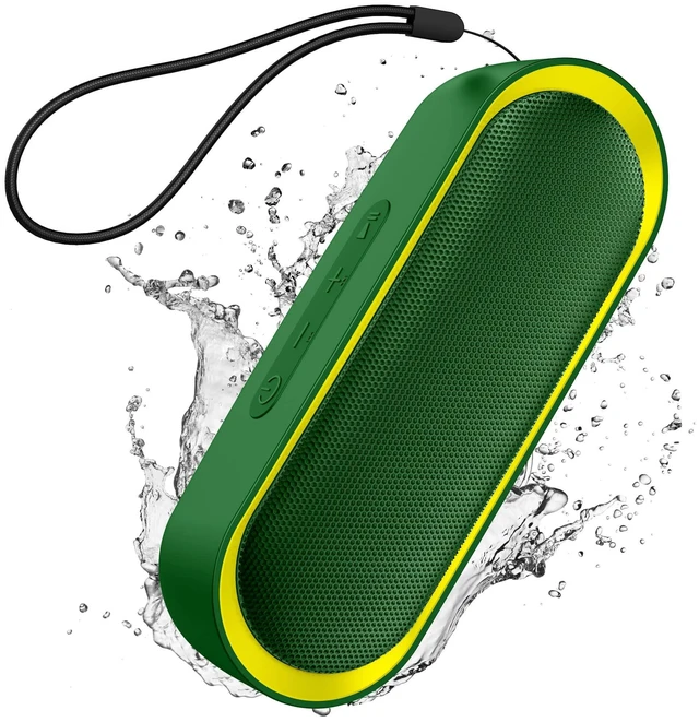 Main image of Bluetooth Speakers, Waterproof Portable Speakers with TWS, 24 Playtime, Stereo Sound, Wireless for Home Shower Pool Beach Outdoor (Green)