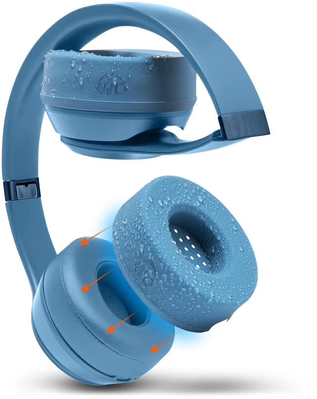 Main image of SweatZ Beats Solo - Patented Sweat Covers for Beats Solo 4, 3 & 2 Made by Wicked Cushions Made with Premium Silicone, Sweatproof, Washable & Preserves Comfort Blue Slate