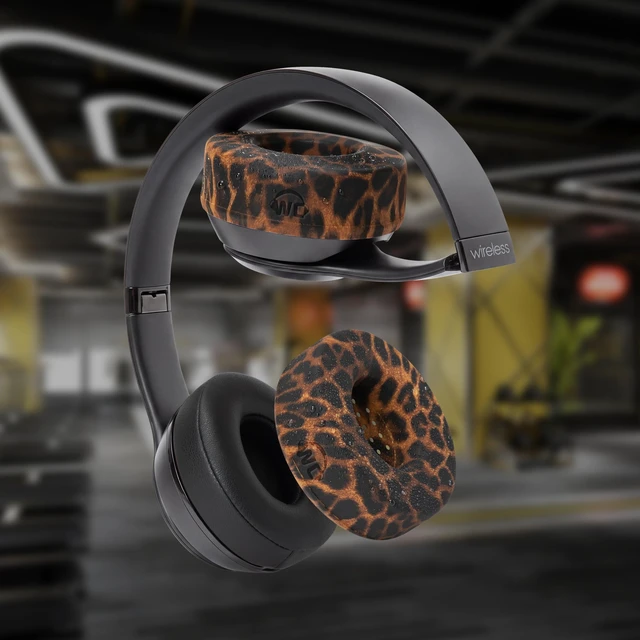Alt view image 4 of 7 - SweatZ Beats Solo - Patented Sweat Covers for Beats Solo 4, 3 & 2 Made by Wicked Cushions Made with Premium Silicone, Sweatproof, Washable & Preserves Comfort Leopard