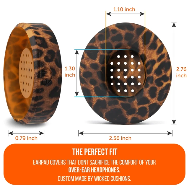 Alt view image 6 of 7 - SweatZ Beats Solo - Patented Sweat Covers for Beats Solo 4, 3 & 2 Made by Wicked Cushions Made with Premium Silicone, Sweatproof, Washable & Preserves Comfort Leopard