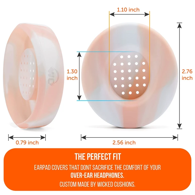 Alt view image 6 of 7 - SweatZ Beats Solo - Patented Sweat Covers for Beats Solo 4, 3 & 2 Made by Wicked Cushions Made with Premium Silicone, Sweatproof, Washable & Preserves Comfort Pink Marble