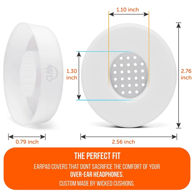 Alt view image 5 of 7 - SweatZ Beats Solo - Patented Sweat Covers for Beats Solo 4, 3 & 2 Made by Wicked Cushions Made with Premium Silicone, Sweatproof, Washable & Preserves Comfort White