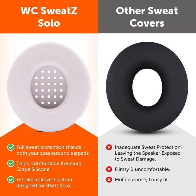 Alt view image 3 of 7 - SweatZ Beats Solo - Patented Sweat Covers for Beats Solo 4, 3 & 2 Made by Wicked Cushions Made with Premium Silicone, Sweatproof, Washable & Preserves Comfort Cloud Pink