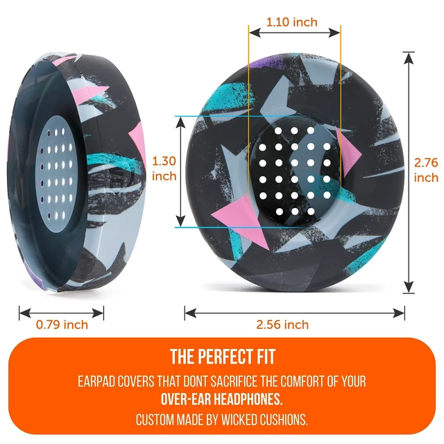 Alt view image 6 of 7 - SweatZ Beats Solo - Patented Sweat Covers for Beats Solo 4, 3 & 2 Made by Wicked Cushions Made with Premium Silicone, Sweatproof, Washable & Preserves Comfort 90's Black