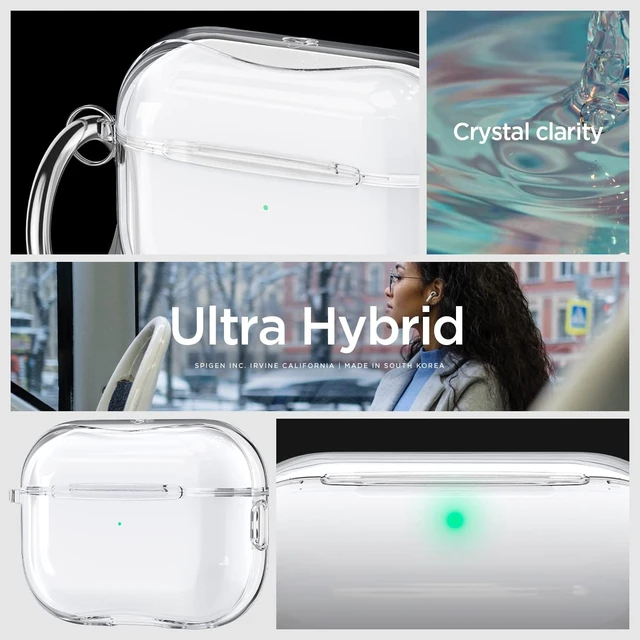 Alt view image 2 of 6 - Ultra Hybrid Designed for AirPods Pro 2 Case (2022/2023) TPU & PC Dual Layer Protection, Anti-Yellowing Clear Cover with Wireless Charging Compatibility - Crystal Clear