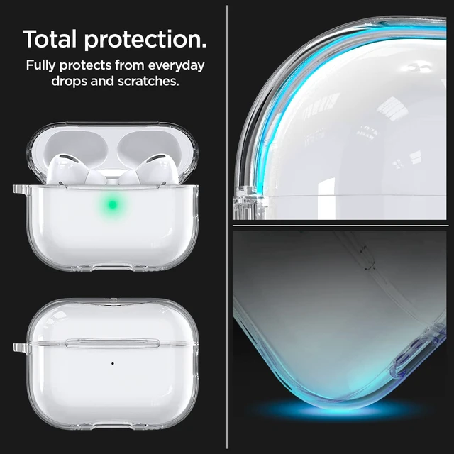 Alt view image 3 of 6 - Ultra Hybrid Designed for AirPods Pro 2 Case (2022/2023) TPU & PC Dual Layer Protection, Anti-Yellowing Clear Cover with Wireless Charging Compatibility - Crystal Clear