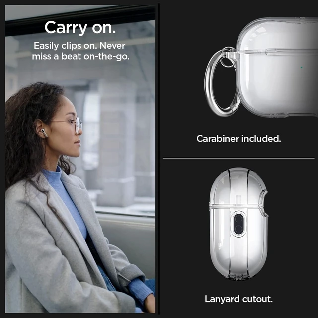 Alt view image 4 of 6 - Ultra Hybrid Designed for AirPods Pro 2 Case (2022/2023) TPU & PC Dual Layer Protection, Anti-Yellowing Clear Cover with Wireless Charging Compatibility - Crystal Clear
