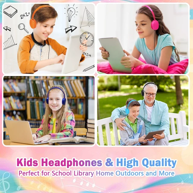 Alt view image 7 of 7 - 25 Pack Bulk Headphones Classroom for School Kids Students Teen Boys Girls Children Baby Toddler and Adult (Multi Colored)