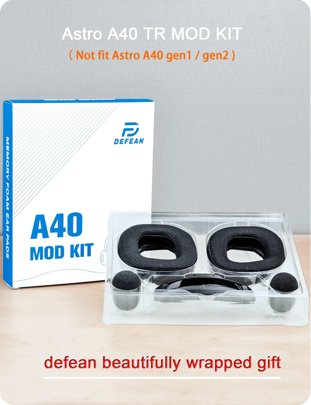 Alt view image 6 of 6 - Mesh Fabric Earpads for Astro A40 TR Headset A40 TR Mod Kit Ear Cushions and Headband, Upgrade High-Density Noise Cancelling Foam, Added Thickness