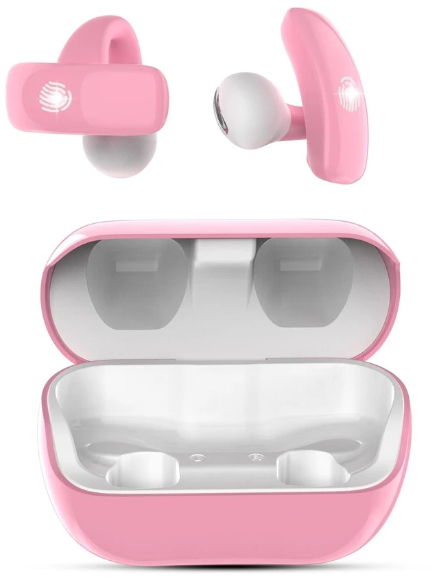 Main image of Kids True Wireless Earbuds, Open Ear Headphones for Boy Girl Teen 85dB Volume Limit, 5g Ultra-light, Bluetooth 5.4, 20H Charging Case, Built-in Mic for Study Music Call, Smart Touch Control