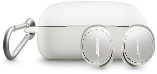 Alt view image 3 of 4 - QuietComfort Earbuds Silicone Case Cover, Protective Silicone Exterior, with Aluminum Carabiner for Convenient Carrying, White Smoke