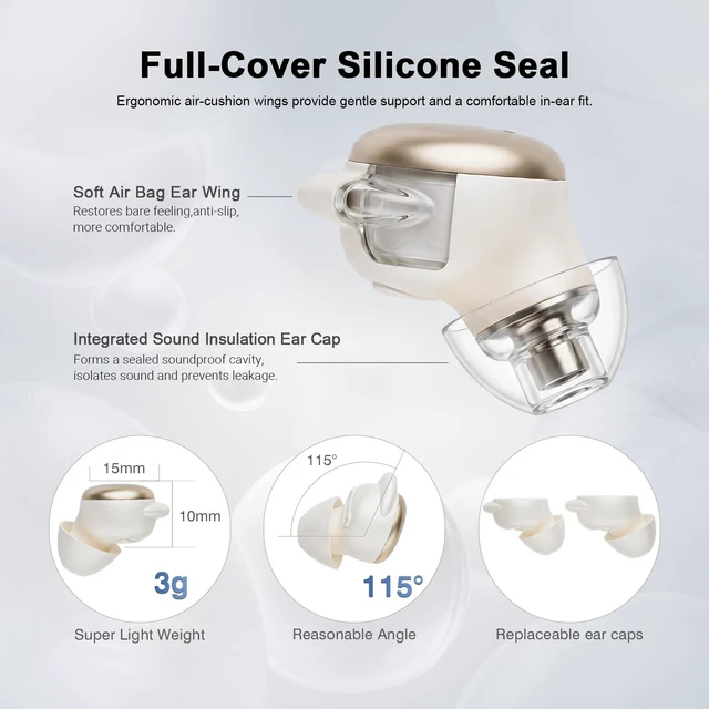 Alt view image 6 of 7 - T35 Sleep Earbuds for Side Sleepers, Bluetooth 6.0 Mini Noise Cancelling Earbuds with ANC, Sleep Mode, App White Noise and EQ, 48H Playtime, Comfortable Low-Profile Fit Sleep Headphones (Skin)