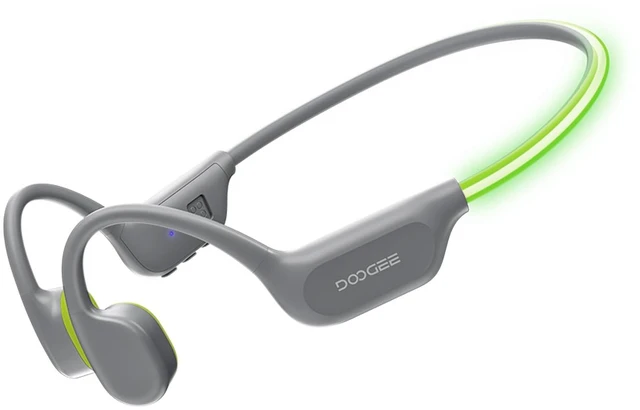 Alt view image 4 of 7 - Open-Ear IP68 Waterproof Swimming Headphones with Light Strip Bluetooth + 32GB MP3 Modes Bone Conduction Underwater Headphones, Fast Charge; 10H battery; Swimming/Water sports-Gray