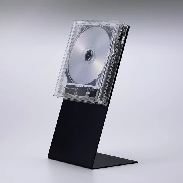 Main image of Custom Aluminum Desktop Stand CP1 / CP2 CD Player - Display CD Album Art on Desk or Shelf (Black)