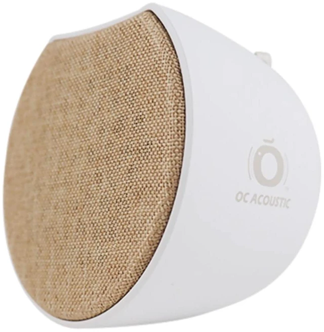 Main image of Newport Plug-in Outlet Speaker with Bluetooth 5.1 and Built-in USB Type-A Charging Port (Champagne/White)