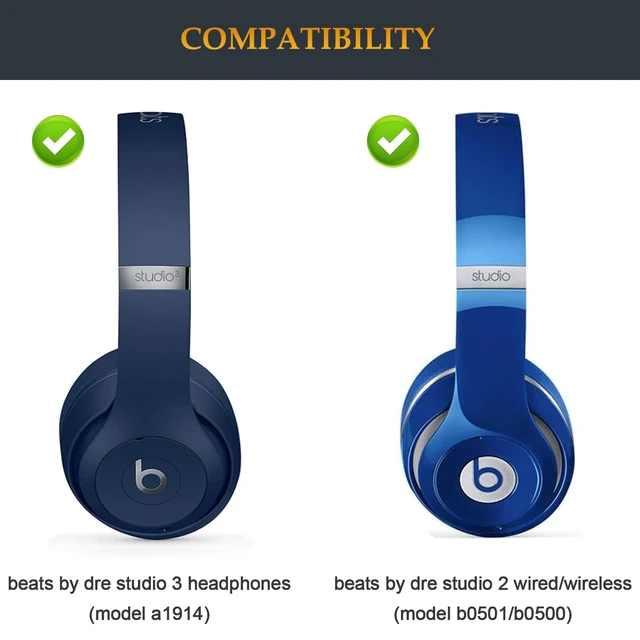 Alt view image 2 of 6 - Beat Replacement Headband Studio 3 as Same as Stock Arch Band Parts Repair Kit Compatible with Beats by Dre Studio 3 (A1914) and Studio 2 Wired/Wireless (B0500/B0501) Over-Ear Headphones (Blue)