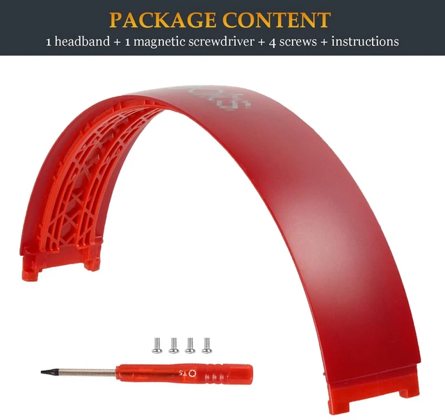 Alt view image 6 of 6 - Beat Headband Replacement Studio 3 Arch Band as Same as Stock Parts Repair Kit Compatible with Beats by Dre Studio 3 (A1914) and Studio 2 Wired/Wireless (B0500/B0501) Over-Ear Headphones (Red)