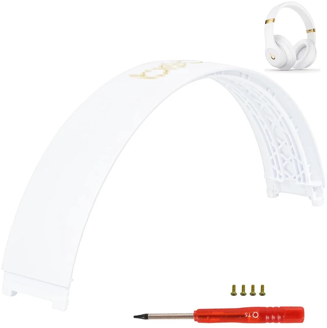 Main image of Beat Studio 3 Replacement Headband - Stock Arch Band Parts Repair Kit Compatible With Beats by Dre Studio 3 (A1914) and 2 Wired/Wireless (B0500/B0501) Over-Ear Headphones (White)