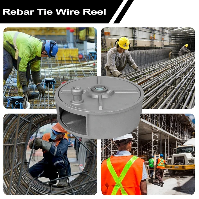 Alt view image 7 of 7 - Tie Wire Reel Kit, Aluminum Rewindable Dispenser with Green Work Belt Compatible with 12-18 Gauge Wire, Ambidextrous Design for Left or Right-Handed Use, Ideal for Rebar Tying and Construction