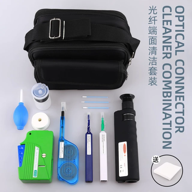 Alt view image 2 of 7 - Fiber Optic Cleaning Kit with Inspection Microscope, Cleaning Box 1.25MM/2.5MM/MPO Cleaning Pens for SC/LC/FC Connections