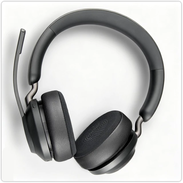 Alt view image 7 of 7 - Replacement Ear Pads for Jabra Evolve2 65 (Evolve 2 65MS 65UC MS UC)/Evolve2 40 (40UC 40MS USB)/Elite 45h On-Ear Wireless Headset, Earpads Ear Cushions Ear Cups Cover Repair Parts (Jet Black)