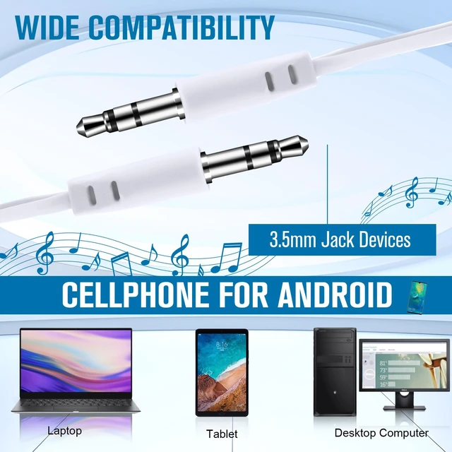 Alt view image 7 of 7 - 100 Pcs Earbuds Bulk Class Headphone Wired Earphone, Black and White School Ear Buds, 3.5mm, 90cm TPE Cord, No Mic, Laptop Computer, Lab Library, Testing Use, Individually Wrapped