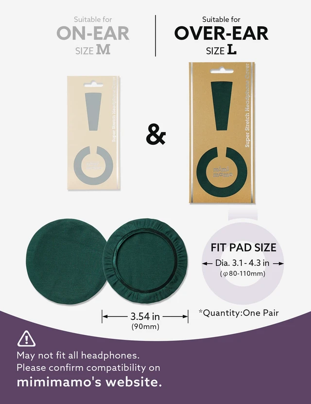 Alt view image 5 of 7 - Super Stretch Headphone Cover L Size (Green)