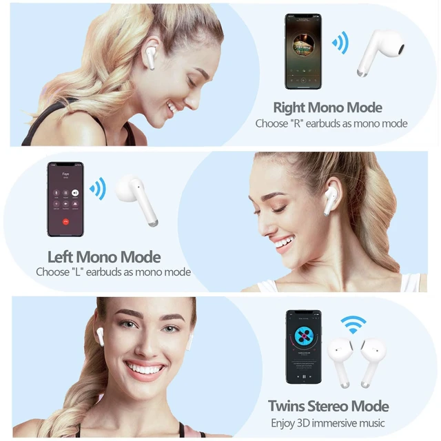 Alt view image 4 of 7 - Wireless Ear Buds Airpods Pro, Bluetooth Headphones with Charging Case Included, Over 30 Hours of Battery Life, Effortless Setup for iOS/Android