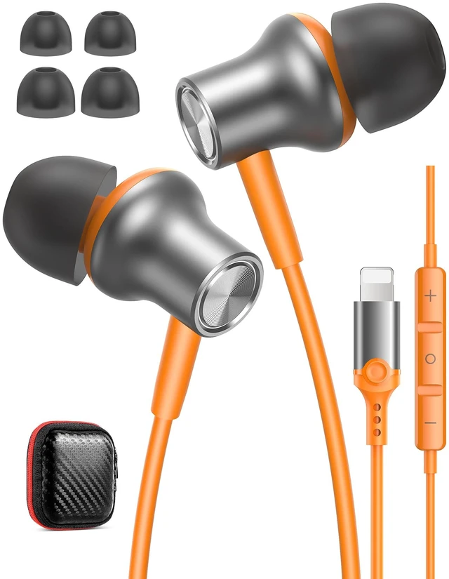 Main image of for Apple MFi-Certified Wired Earbuds for Lightning Headphones Magnetic Corded Ear Buds Wire Earphones with Microphone Volume Control for iPhone 14 Plus 13 Pro Max 12 Mini 11 10 XS XR 8 7