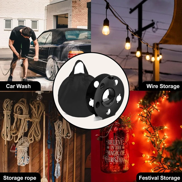 Alt view image 5 of 7 - 100 ft Cord Storage Reel with Carry Bag and Rotating Handle Center Rotating Handle for Fast, Tangle-Free Winding