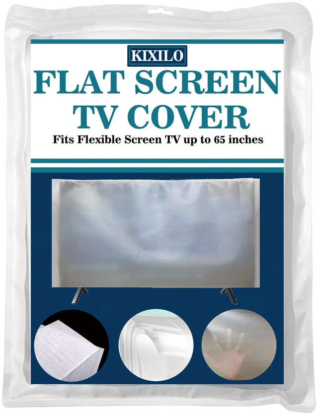 Main image of Foam Flat Screen TV Cover Fits Up to 65''W x 36''H, Flat Screen TV Protection During House Moving, Storing, or Home Renovation(2 PACK)
