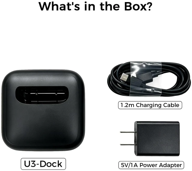 Alt view image 5 of 5 - U3 Charging Dock, Suitable for U3 Universal Remote Control, USB-C, Lightweight & Portable, Black