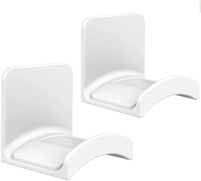 Main image of Headphone Stand Headset Holder - Adhesive Gaming Earphones Hanger, Universal Desk Wall Mount Hook for All Headphone/Controller, Compatible with Beats, AirPods Max,Sony, JBL (White-2PCS)