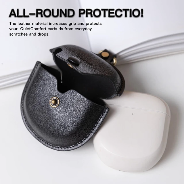 Alt view image 4 of 5 - Leather Protective case for Bose QuietComfort Earbuds II 2022 / QuietComfort Ultra/Ultra Earbuds 2nd Gen