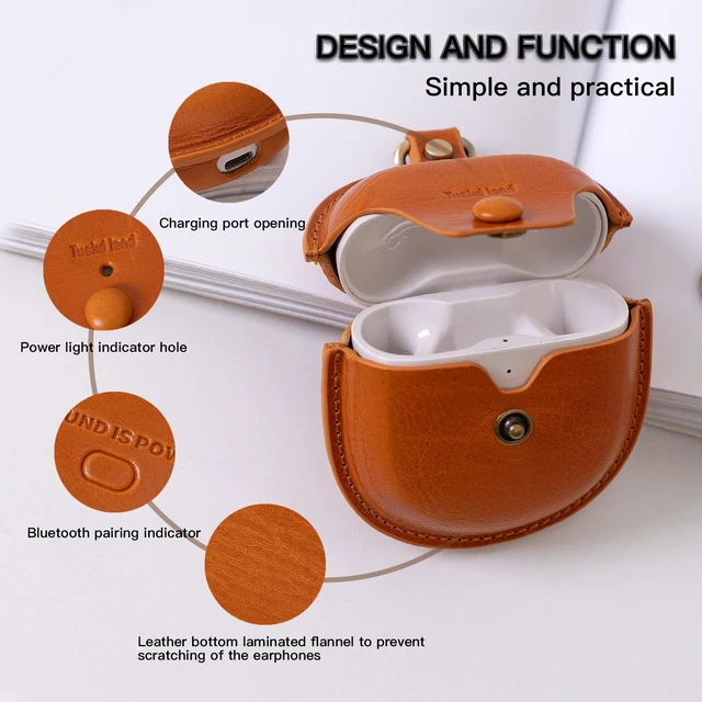 Alt view image 3 of 5 - Earbuds Case for Bose QuietComfort Ultra 1st/2nd & Earbuds II Genuine leather case attaches to bags or belt loops for easy everyday carry during commutes, travel and daily outings