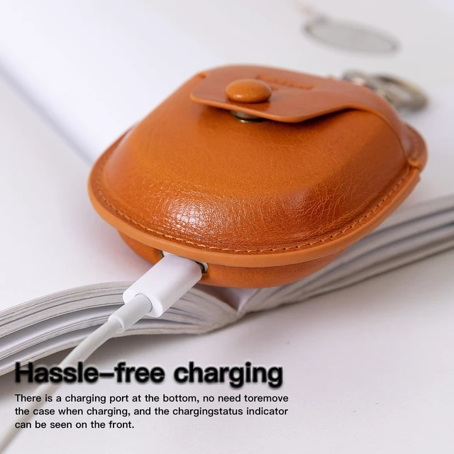 Alt view image 5 of 5 - Earbuds Case for Bose QuietComfort Ultra 1st/2nd & Earbuds II Genuine leather case attaches to bags or belt loops for easy everyday carry during commutes, travel and daily outings
