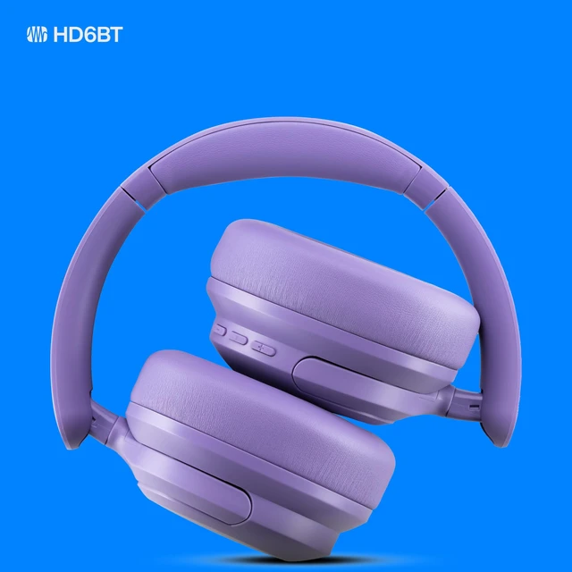 Alt view image 3 of 7 - Eris HD6BT Over-Ear Closed-Back Wireless Headphones, Bluetooth, ANC Noise Cancelling, Up to 60 Hours Battery Life, Studio Headphones for Mixing, Monitoring, Recording, Mystic Purple