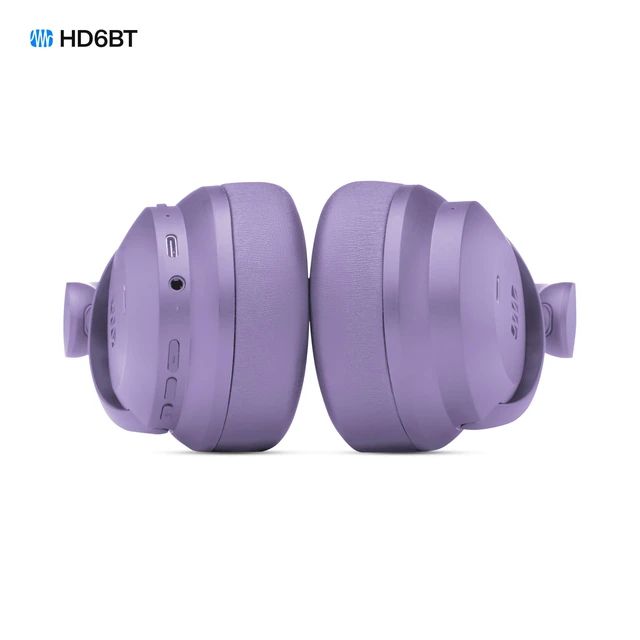 Alt view image 6 of 7 - Eris HD6BT Over-Ear Closed-Back Wireless Headphones, Bluetooth, ANC Noise Cancelling, Up to 60 Hours Battery Life, Studio Headphones for Mixing, Monitoring, Recording, Mystic Purple
